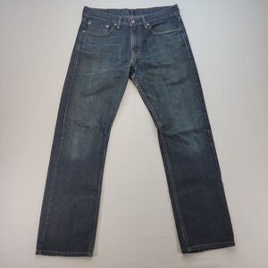 Levi's 505 Jeans Mens 31x30 Blue Regular Straight Dark Wash Mid Rise Denim